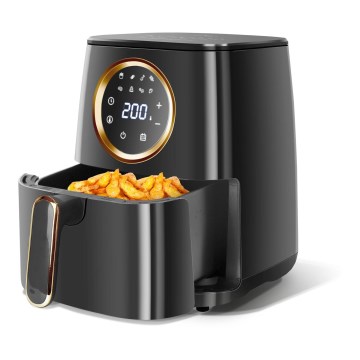 Aigostar - Forrólevegős fritőz 1400W/230V 4,2l fekete