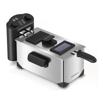 Aigostar - Fritőz 2200W/230V 3l fekete/matt króm