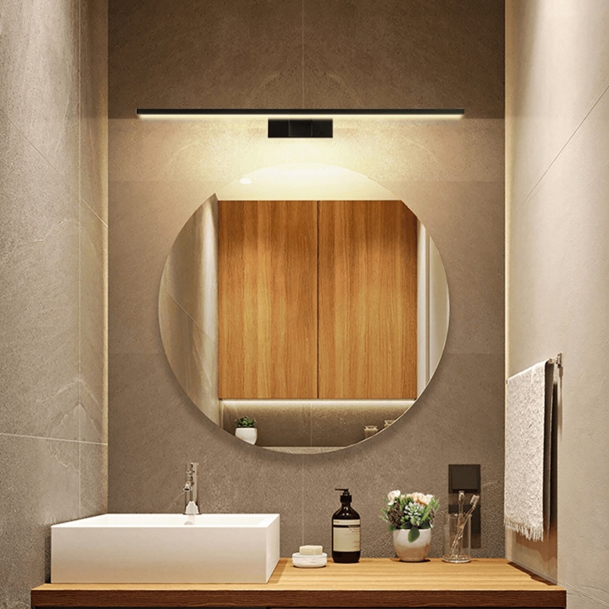 Aigostar - Fürdőszobai LED tükörvilágítás LED/12W/230V 4000K 60 cm IP44 fekete