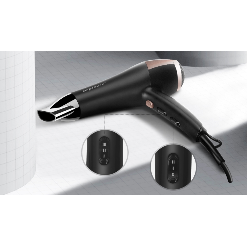 Aigostar - Hajszárító 2400W/230V fekete