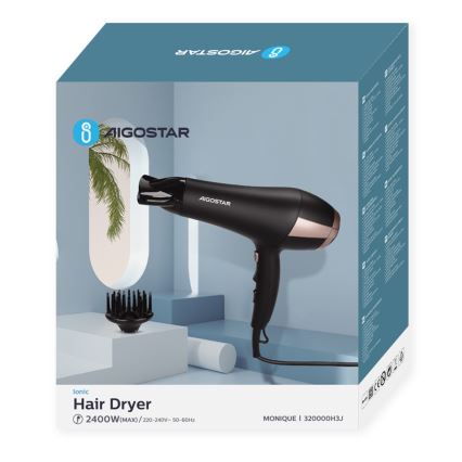 Aigostar - Hajszárító 2400W/230V fekete