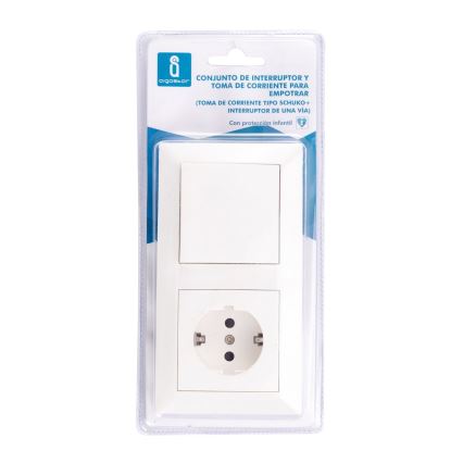 Aigostar - Házi kapcsoló aljzattal 1x16A/250V