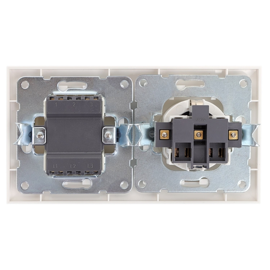 Aigostar - Házi kapcsoló aljzattal 1x16A/250V