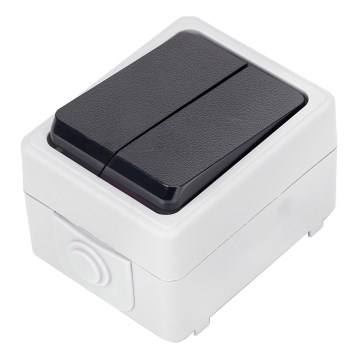 Aigostar - Háztartási soros kapcsoló 250V/10A IP54
