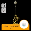 Aigostar - Hóember LED karácsonyi dekoráció 10xLED/3xAAA 20,5 cm