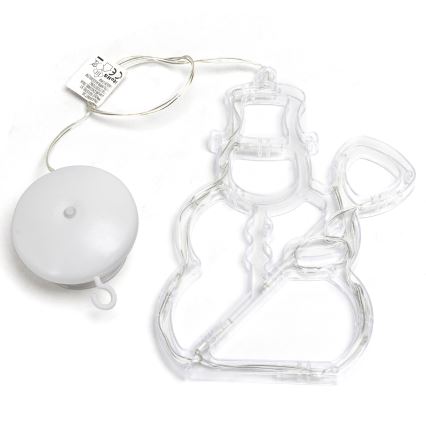 Aigostar - Hóember LED karácsonyi dekoráció 10xLED/3xAAA 20,5 cm