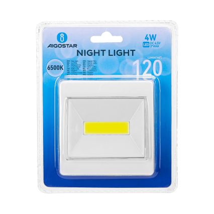 Aigostar - hordozható éjszakai LED-lámpa LED/3xAAA 6500K