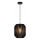 Aigostar - Kábeles függeszték 1xE27/60W/230V, fekete, átmérő 23 cm