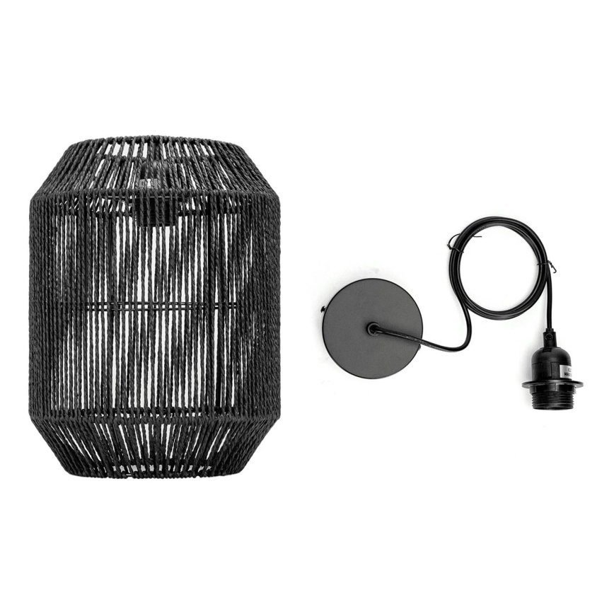 Aigostar - Kábeles függeszték 1xE27/60W/230V, fekete, átmérő 23 cm