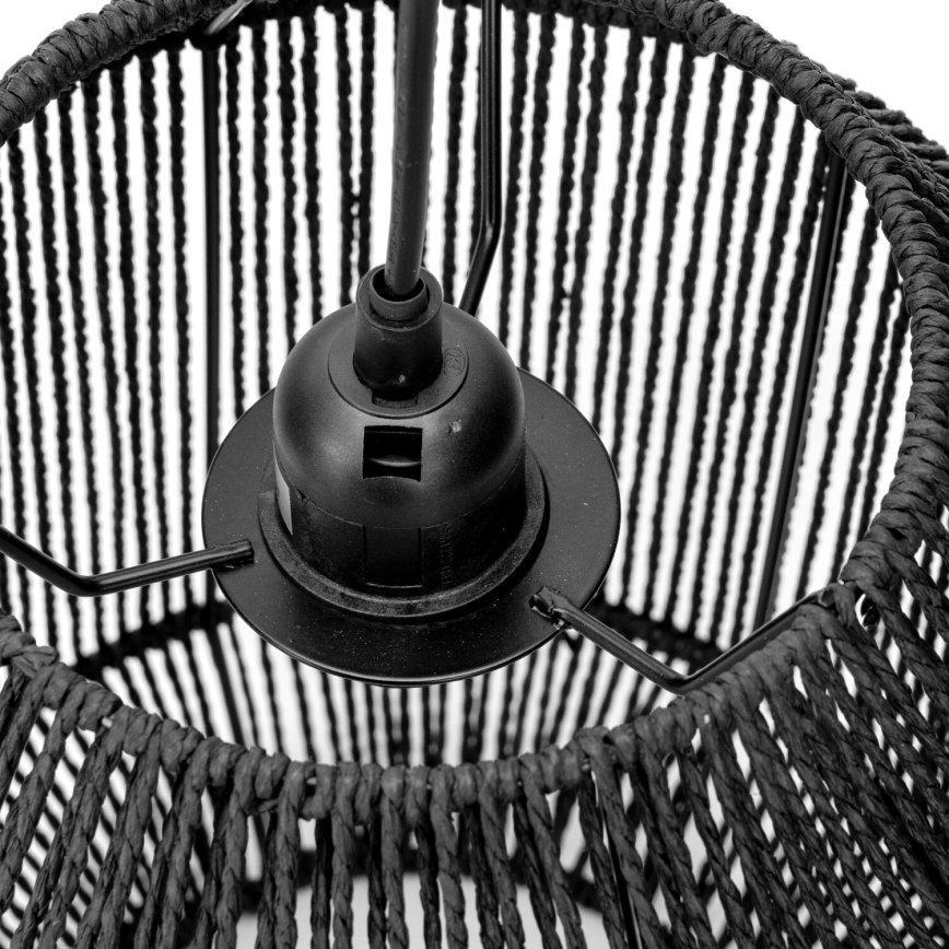 Aigostar - Kábeles függeszték 1xE27/60W/230V, fekete, átmérő 23 cm
