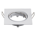 Aigostar - Keret beépíthető GU10 lámpatesthez 8,2x8,2 cm fehér
