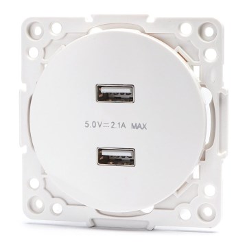 Aigostar - keret nélküli, 2x USB-A töltőaljzat, fehér