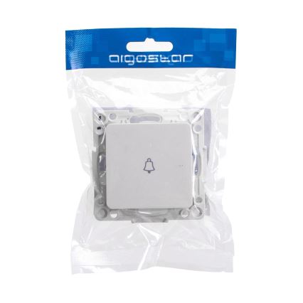 Aigostar - Keret nélküli egyszeres csengőkapcsoló, fehér