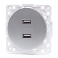 Aigostar - keret nélküli USB-tápcsatlakozó 2x USB-A, ezüst