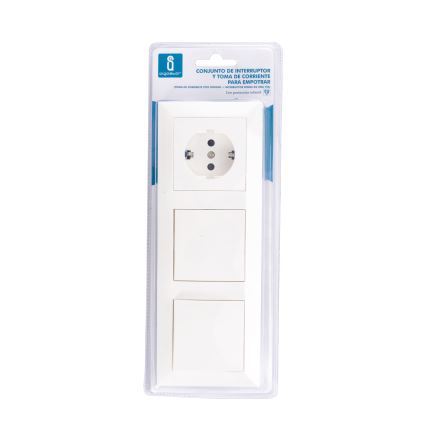 Aigostar - KÉSZLET 2x Kapcsoló aljzattal 1x16A/250V SCHUKO