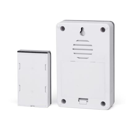Aigostar - KÉSZLET 2x Vezeték nélküli csengő 3xAA/12V IP44 ezüst