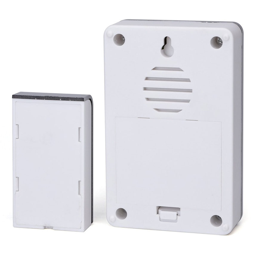 Aigostar - KÉSZLET 2x Vezeték nélküli csengő 3xAA/12V IP44 fehér