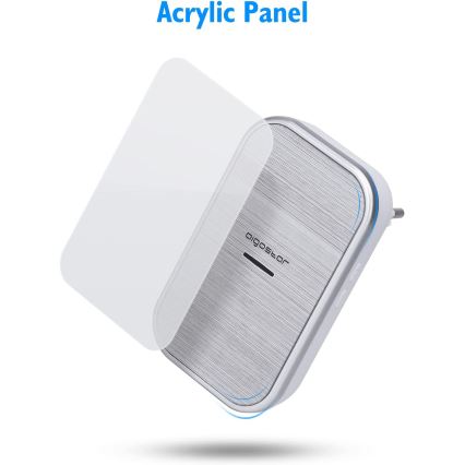 Aigostar - KÉSZLET 2x Vezeték nélküli csengő konnektorba 230V/12V IP44 ezüst