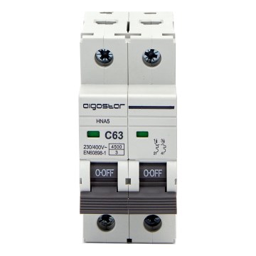 Aigostar - Kismegszakító 2-pólusú 2P-63A-C 230-400V