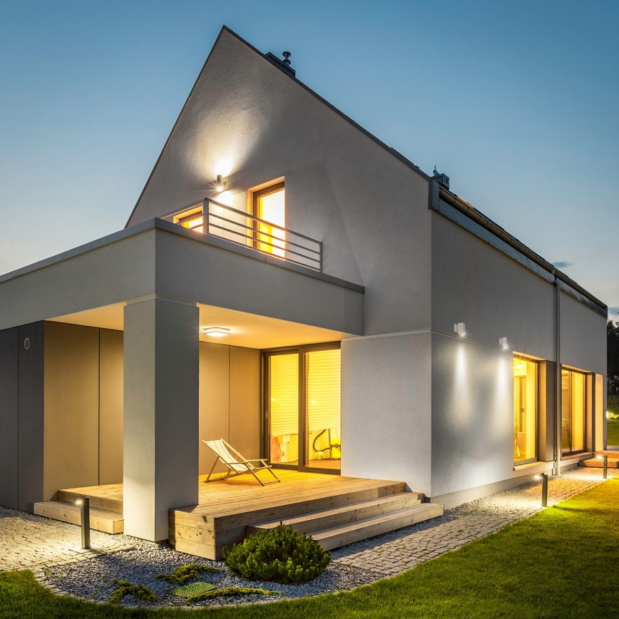 Aigostar - Kültéri fali lámpa 2xGU10/230V fehér IP65 szögletes