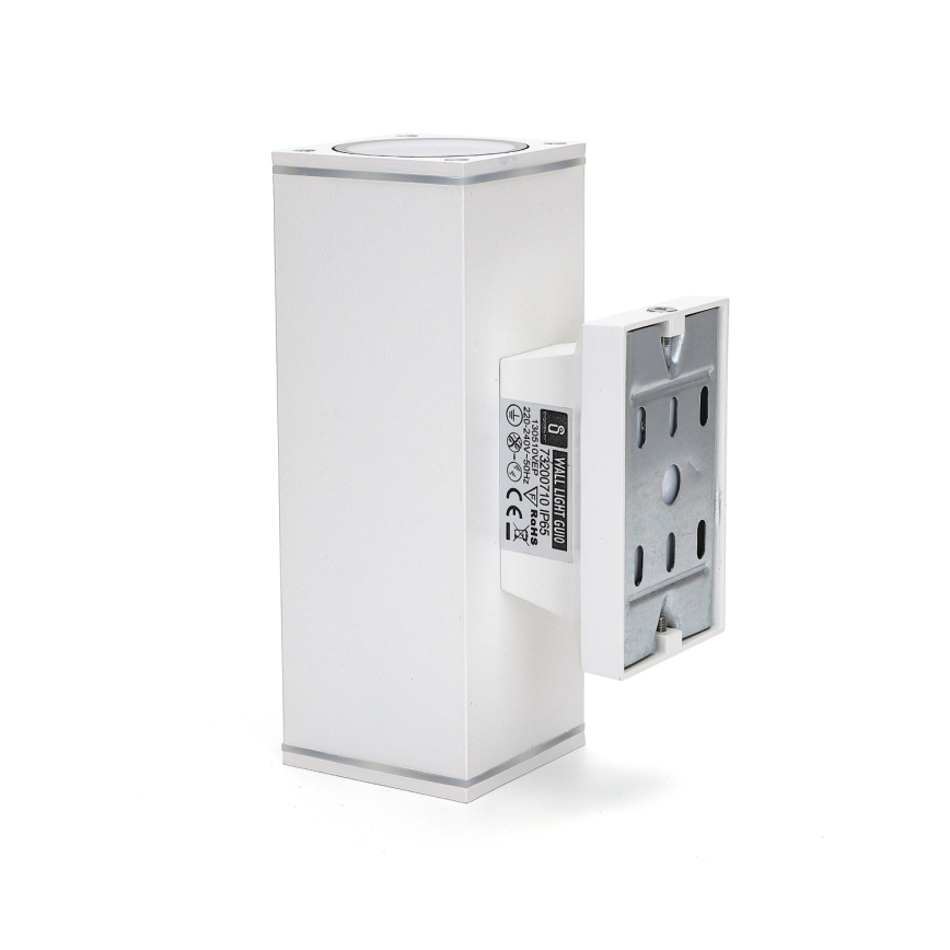 Aigostar - Kültéri fali lámpa 2xGU10/230V fehér IP65 szögletes