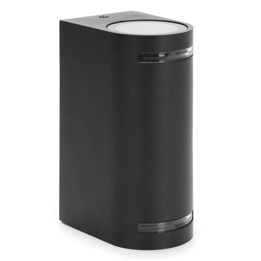 Aigostar - Kültéri fali lámpa 2xGU10/35W/230V fekete IP54