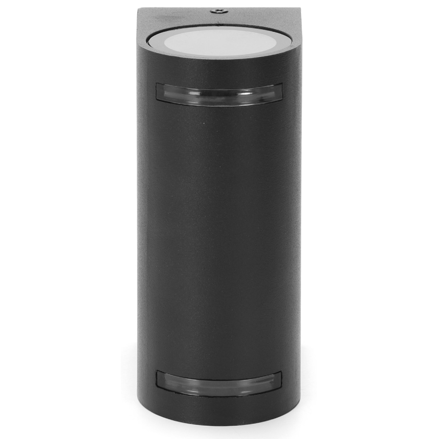 Aigostar - Kültéri fali lámpa 2xGU10/35W/230V fekete IP54