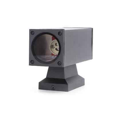 Aigostar - Kültéri fali lámpatest 2xGU10/230V IP65 fekete szögletes