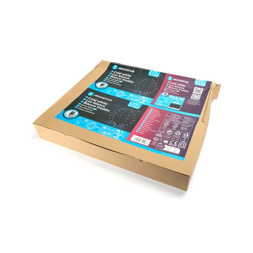 Aigostar - LED kültéri karácsonyi dekoráció 177xLED/3,6W/230V 60 cm IP44 gömb hideg fehér
