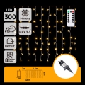 Aigostar - kültéri karácsonyi LED fényfüzér 300xLED/8 funkcióval 3x1m IP44 meleg fehér + távirányító