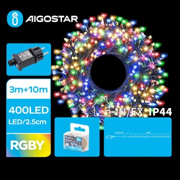 Aigostar - Kültéri karácsonyi LED füzér 400xLED/8 üzemmód 13m IP44 többszínű