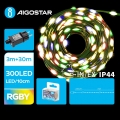 Aigostar - kültéri LED fényfüzér 300 LED/8 funkciós 33 m IP44 többszínű