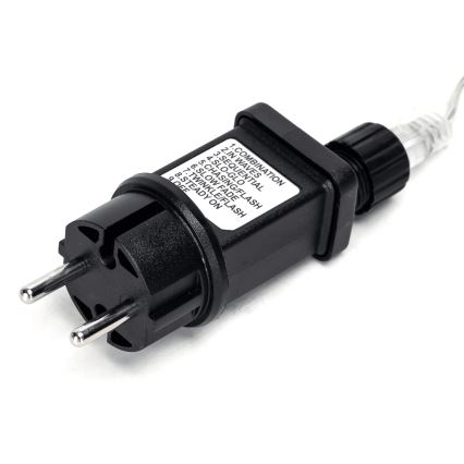 Aigostar - kültéri LED fényfüzér, 50 LED / 8 funkció, 8 m, IP44, hideg fehér