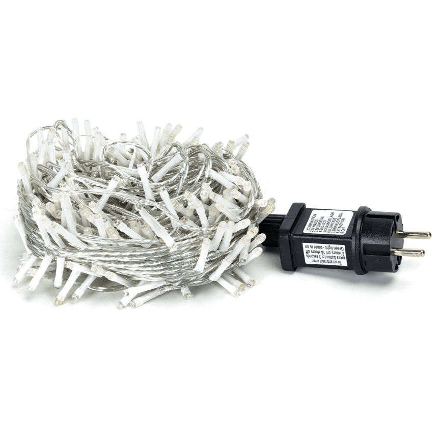Aigostar - Kültéri LED füzér, 200 db LED, 8 üzemmód, 23 m, IP44, meleg fehér