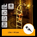 Aigostar - Kültéri LED karácsonyi dekoráció 154xLED/8 üzemmód 1,6 m IP44 meleg fehér