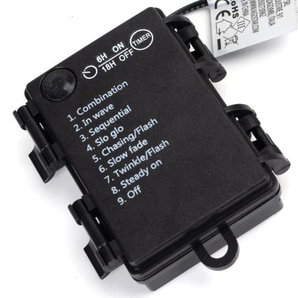 Aigostar - LED kültéri karácsonyi fényfüzér 150xLED/8 funkció 3xAA 15,3m IP44 színes