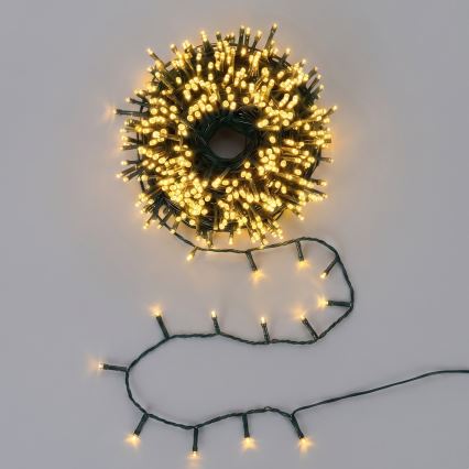 Aigostar - LED kültéri karácsonyi fényfüzér 300xLED/8 funkció 18m IP44 meleg fehér