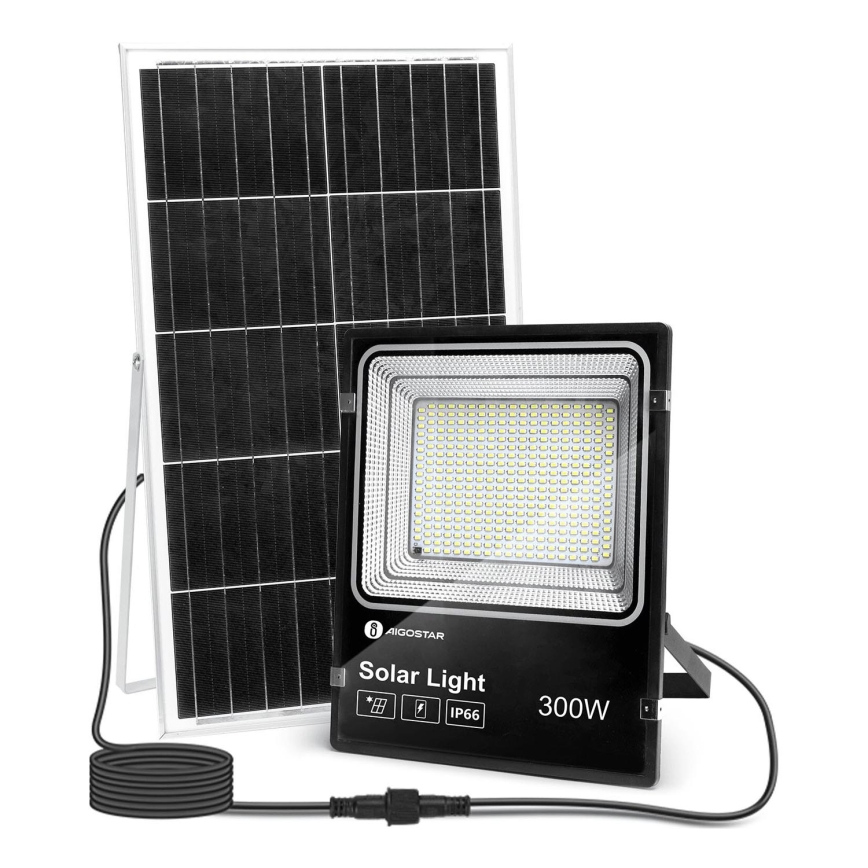 Aigostar - LED állítható fényerejű napelemes reflektor LED/300W/3,2V IP66 25000 mAh + távirányító