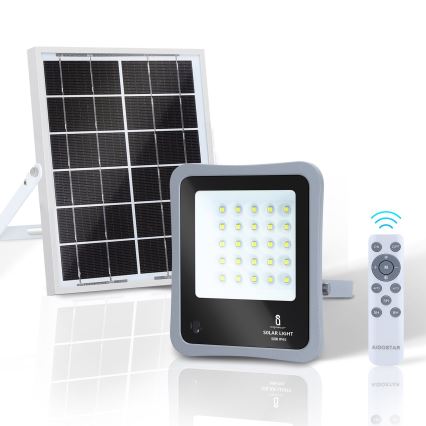 Aigostar - LED állítható fényerejű napelemes reflektor LED/50W/3,2V IP65 6000 mAh + távirányító