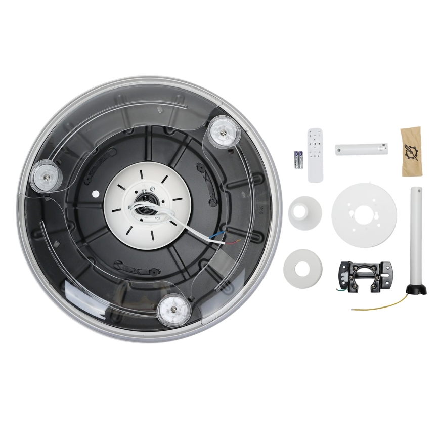 Aigostar - LED dimmelhető mennyezeti ventilátor LED/50W/230V 2700-6500K 106 cm fehér + távirányító