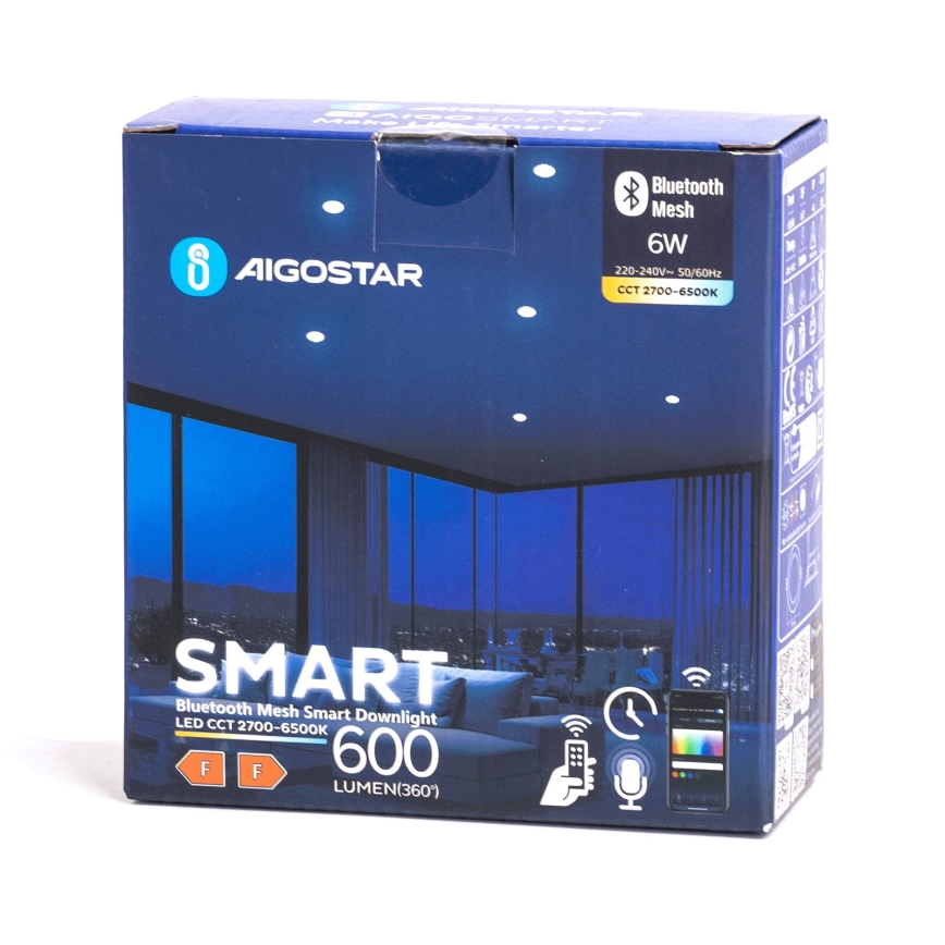 Aigostar - LED kültéri állítható fényerejű beépíthető lámpa MESH LED/6W/230V 2700-6500K IP44 fehér