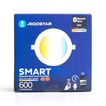Aigostar - LED kültéri állítható fényerejű beépíthető lámpa MESH LED/6W/230V 2700-6500K IP44 fehér