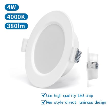 Aigostar - LED Beépíthető lámpa LED/4W/230V 4000K átm. 9,8 cm fehér