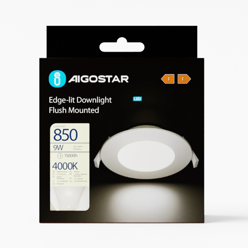 Aigostar - LED Beépíthető lámpa ULTRATHIN LED/9W/230V 4000K fehér