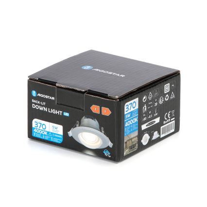 Aigostar - LED beépíthető lámpatest LED/5W/230V 4000K átm. 8,5 cm fehér