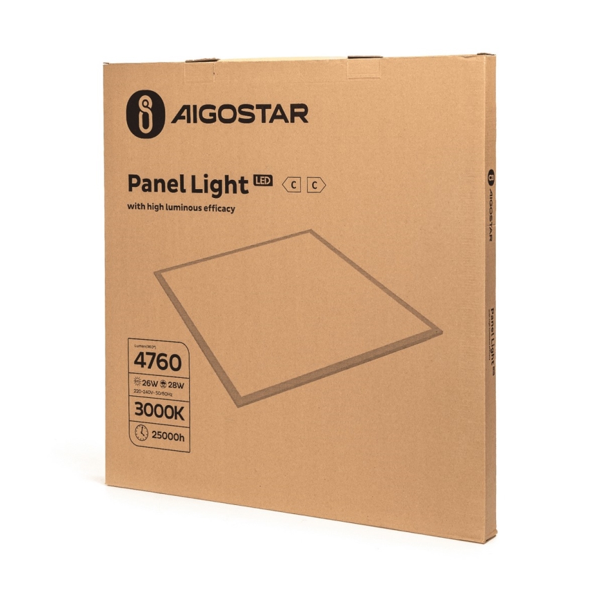 Aigostar - LED Beépíthető panel LED/28W/230V 60x60 cm 3000K