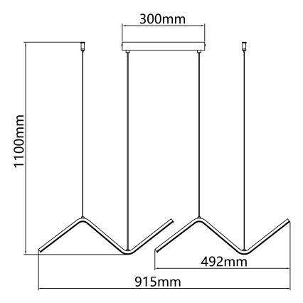 Aigostar - LED Csillár zsinóron LED/23W/230V 2700K