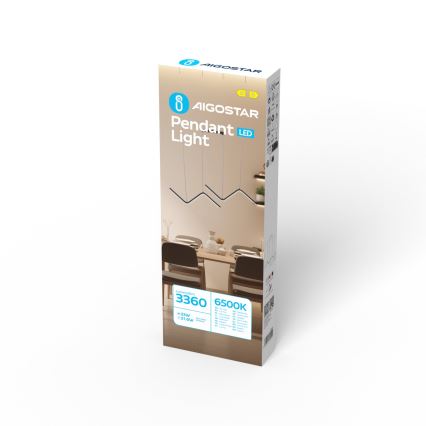 Aigostar - LED Csillár zsinóron LED/23W/230V 6500K