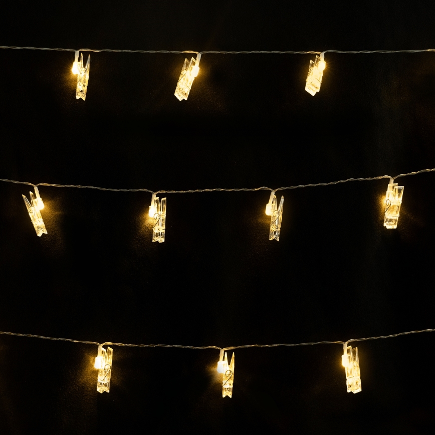 Aigostar - LED dekorációs fényfüzér 10xLED/5W/USB 5 m meleg fehér
