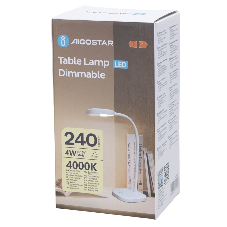 Aigostar - LED Dimmelhető asztali lámpa LED/4W/5V 4000K